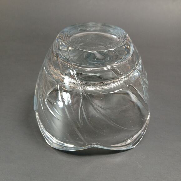 Vtg KIG Indonesia Decorative Clear Glass Tulip Votive Candle Holder, Ring Dish - Picture 7 of 9